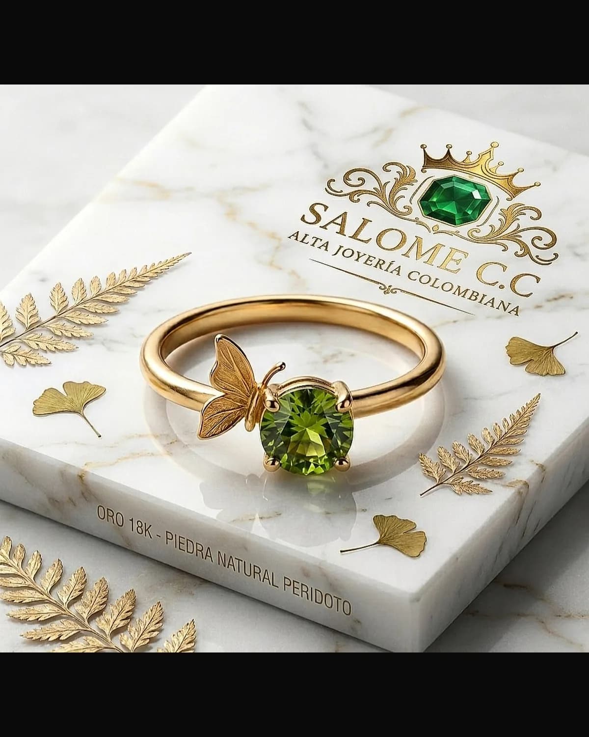 Anillo Mariposa Verde Esperanza