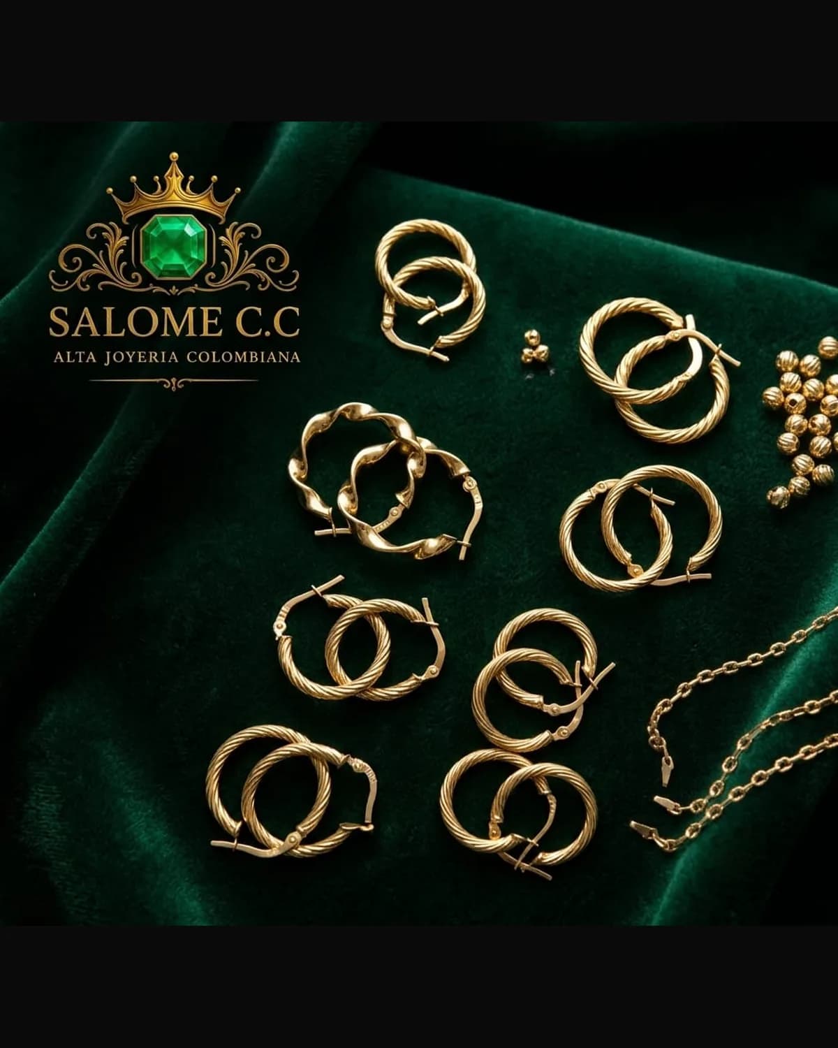 Aretes Candonga Trenzada del Dorado