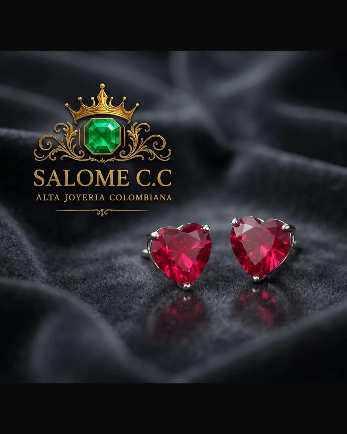 Aretes Corazón Escarlata