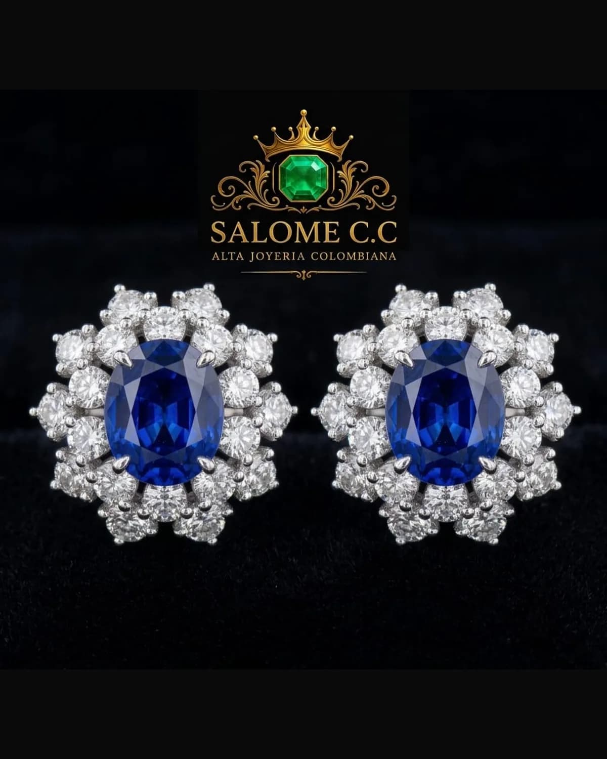 Aretes Flor de Zafiro