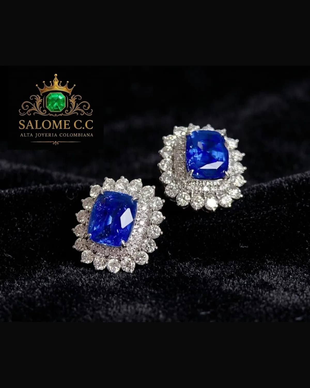 Aretes Manto Azul