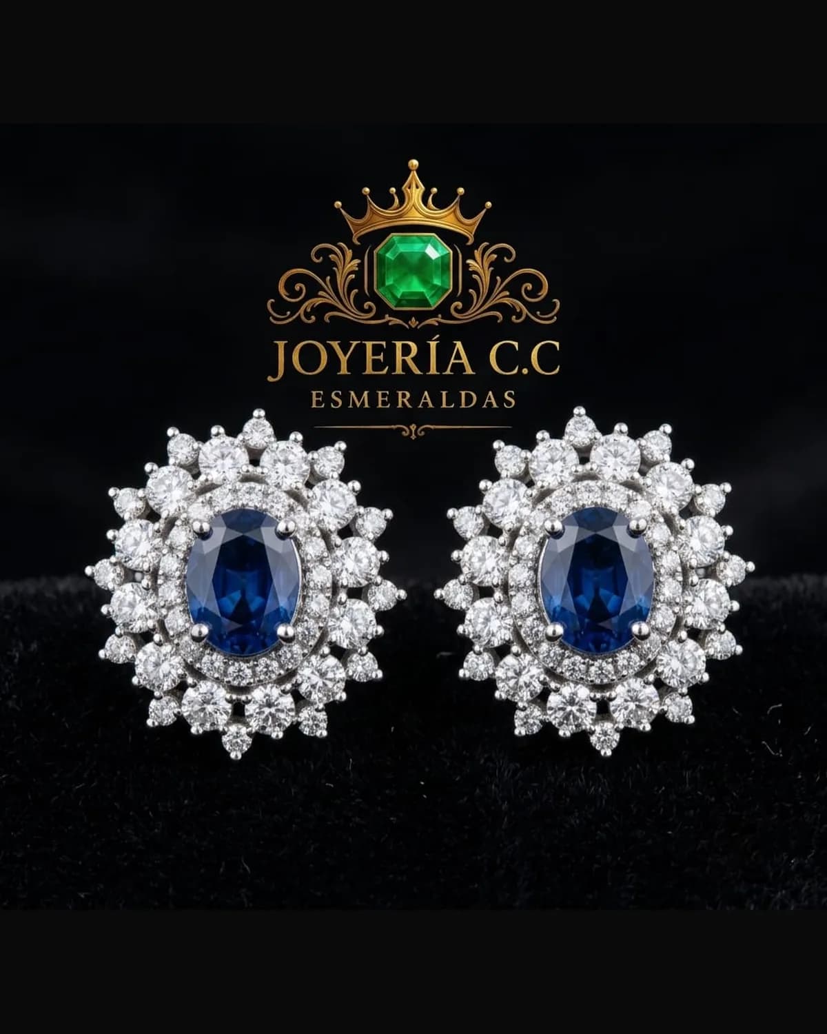 Aretes Medianoche Real