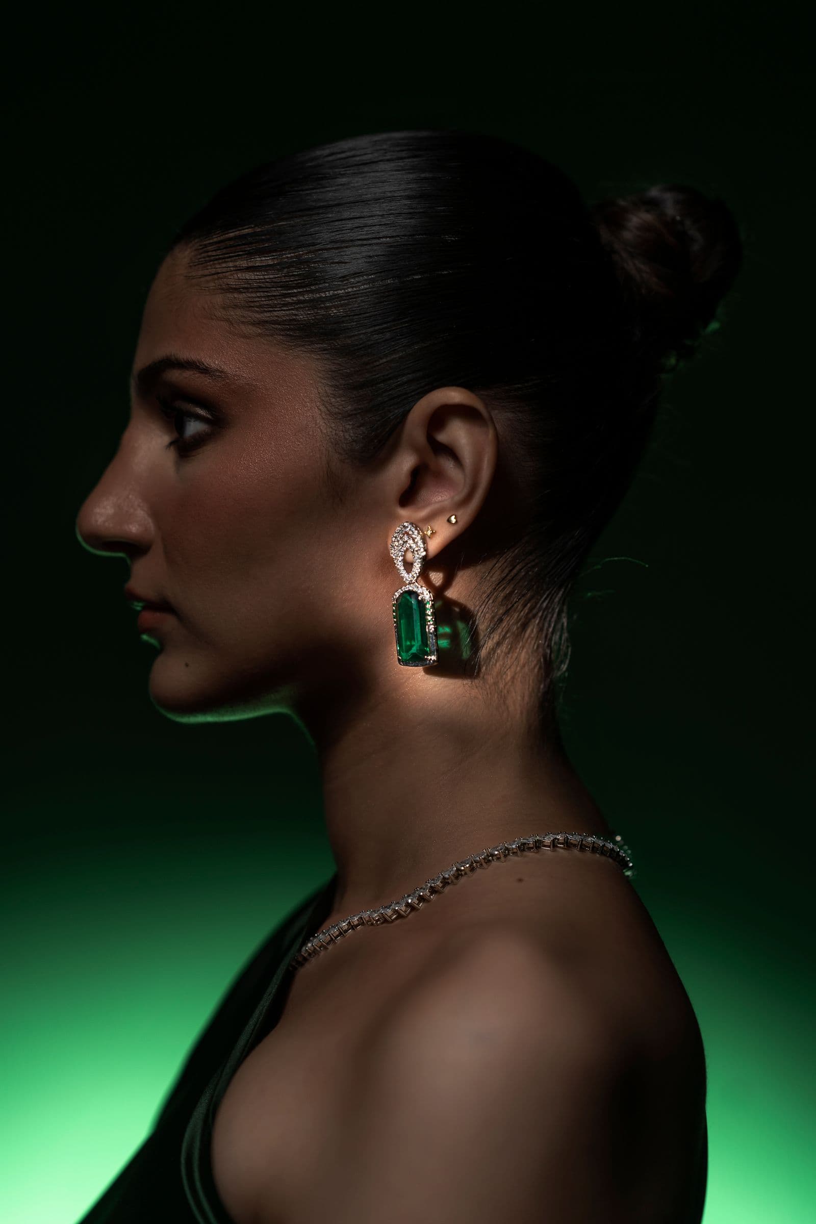 Aretes de esmeralda colombiana Salomé C.C